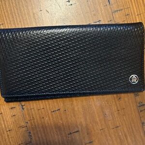 Dunhill Black Woven Pattern Card Holder